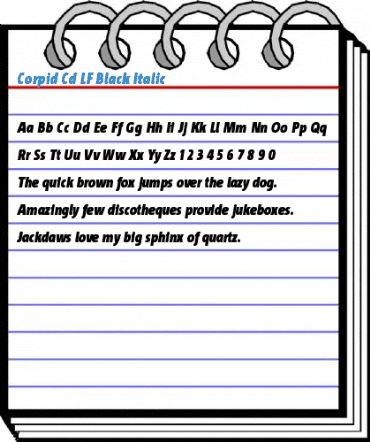 Corpid Cd LF Black Italic Font