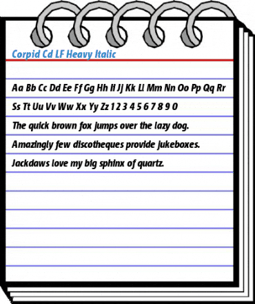 Corpid Cd LF Heavy Italic Font