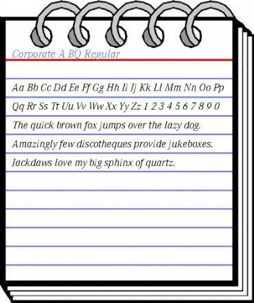 Corporate A BQ Regular Font