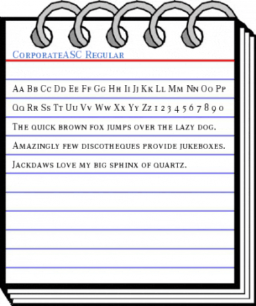 CorporateASC Regular Font
