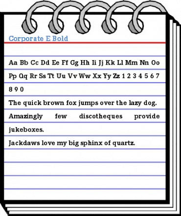 Corporate E Bold Font