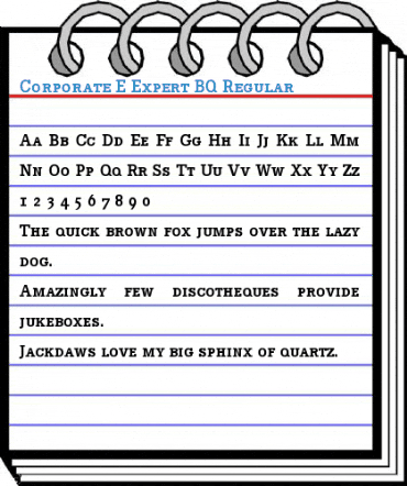 Corporate E Expert BQ Regular Font
