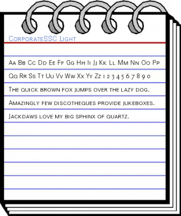 CorporateSSC Light Font