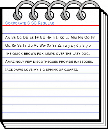 Corporate S SC Regular Font