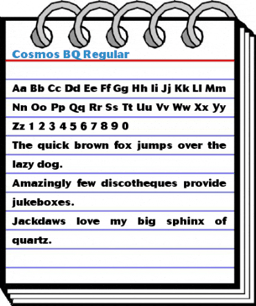 Cosmos BQ Regular Font