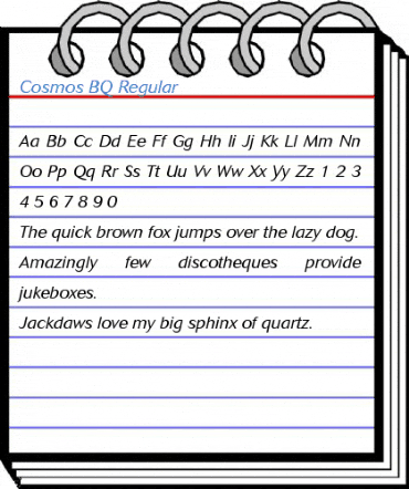 Cosmos BQ Regular Font
