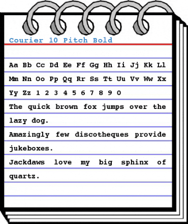 Courier 10 Pitch Bold Font