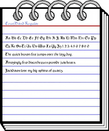 CourtHand Regular Font