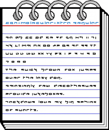 CQN-Molecular-Xtra Regular Font