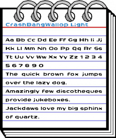 CrashBangWallop Light Font