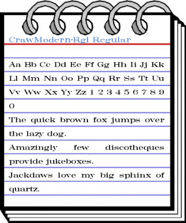 CrawModern-Rgl Regular Font