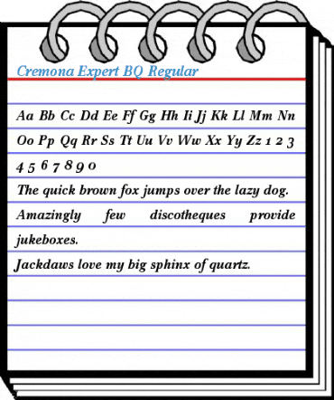 Cremona Expert BQ Regular Font