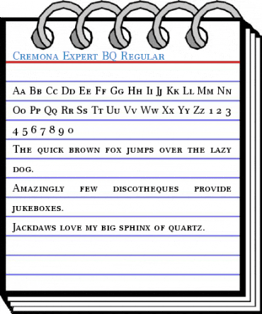 Cremona Expert BQ Regular Font