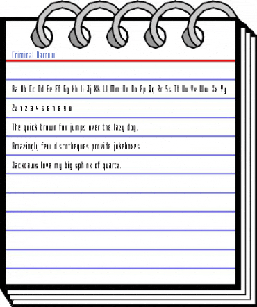 Criminal Narrow Font