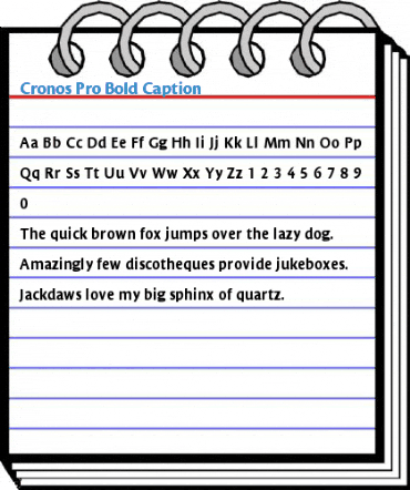 Cronos Pro Bold Caption Font