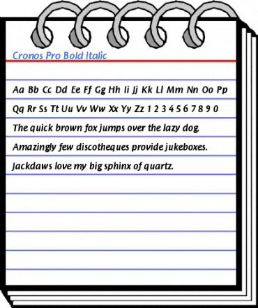 Cronos Pro Bold Italic Font
