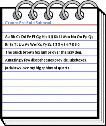 Cronos Pro Bold Subhead Font