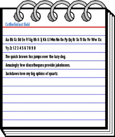 CstBerlinEast Bold Font