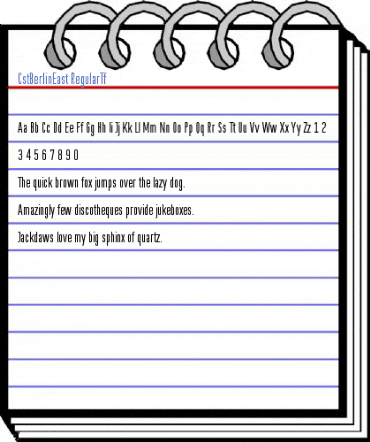 CstBerlinEast RegularTf Font