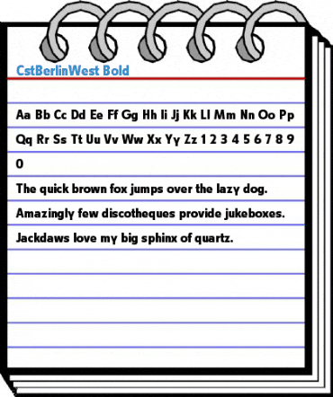CstBerlinWest Bold Font