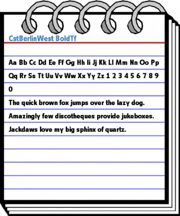 CstBerlinWest BoldTf Font