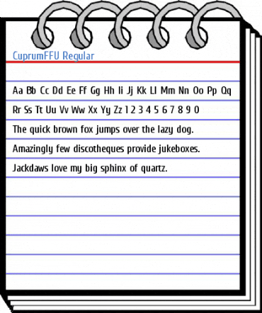 CuprumFFU Regular Font