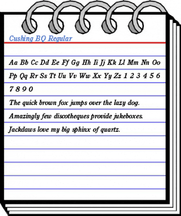 Cushing BQ Regular Font