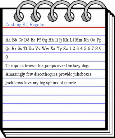 Cushing BQ Regular Font