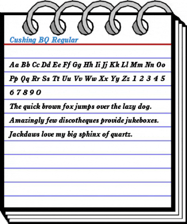Cushing BQ Regular Font