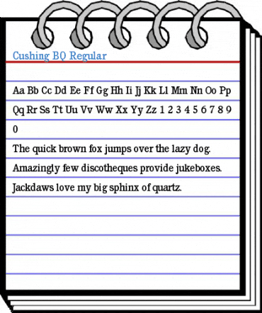 Cushing BQ Regular Font