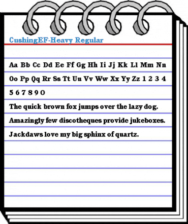 CushingEF-Heavy Regular Font