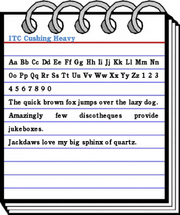 ITC Cushing Heavy Font