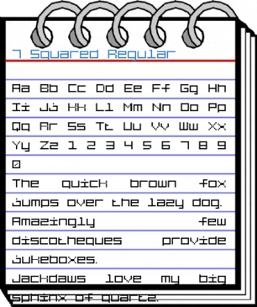 7 Squared Regular Font