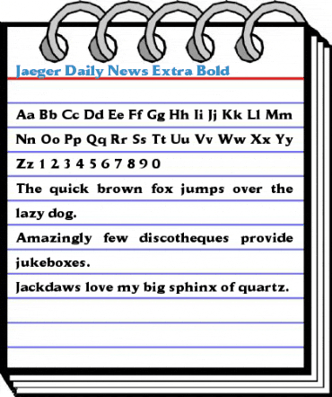 Jaeger Daily News Extra Bold Font