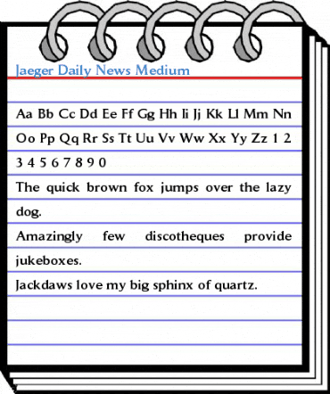 Jaeger Daily News Medium Font