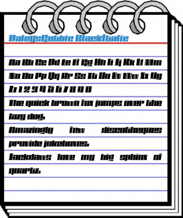 DaleysGothic BlackItalic Font