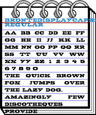 BronteDisplayCapsSSK Regular Font