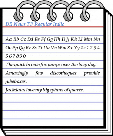 DB News TF Regular Italic Font