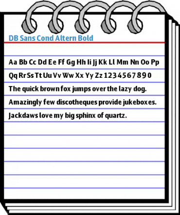 DB Sans Cond Altern Bold Font