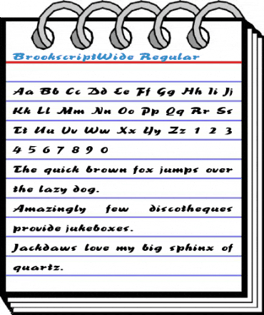 BrookscriptWide Regular Font