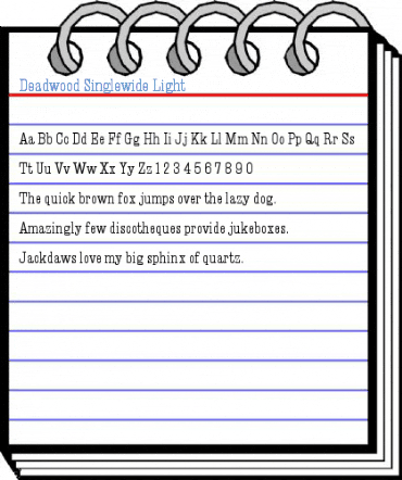 Deadwood Singlewide Light Font