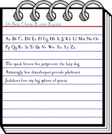 De Beau Chesne Roman Regular Font