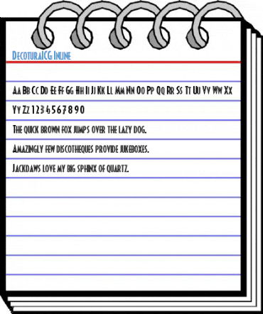 DecoturaICG Inline Font