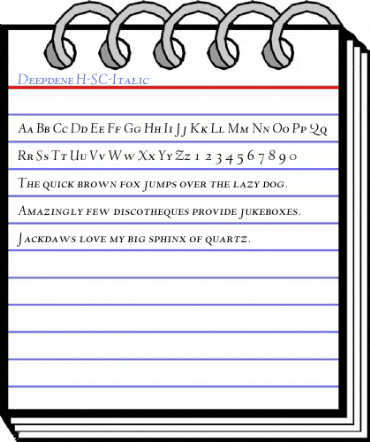 Deepdene H-SC-Italic Font