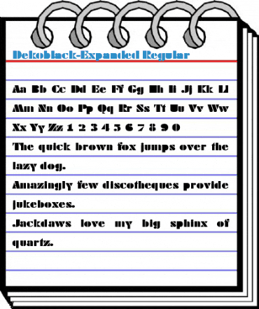 Dekoblack-Expanded Regular Font
