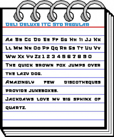 Deli Deluxe ITC Std Regular Font
