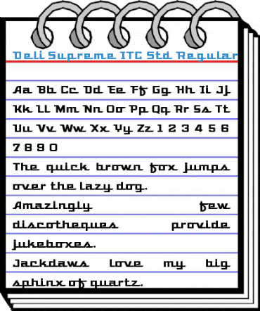 Deli Supreme ITC Std Regular Font