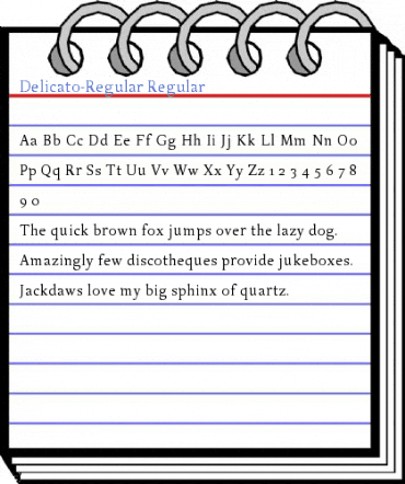 Delicato-Regular Regular Font