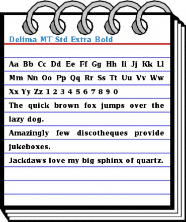 Delima MT Std Extra Bold Font