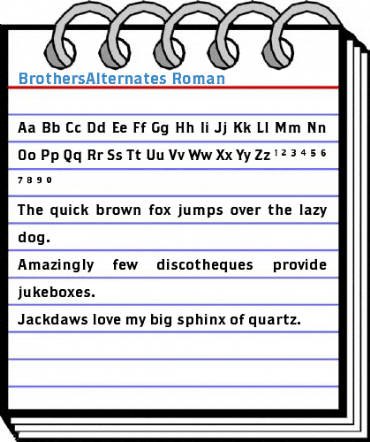BrothersAlternates Roman Font